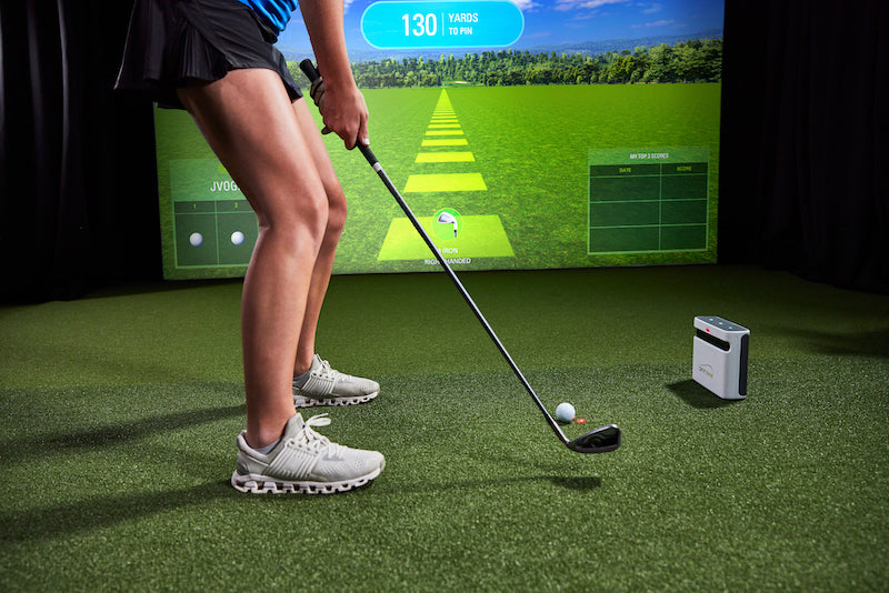 SkyTrak+ Golf Simulation Bundle with Launch Monitor, Shield and Club Data Precision