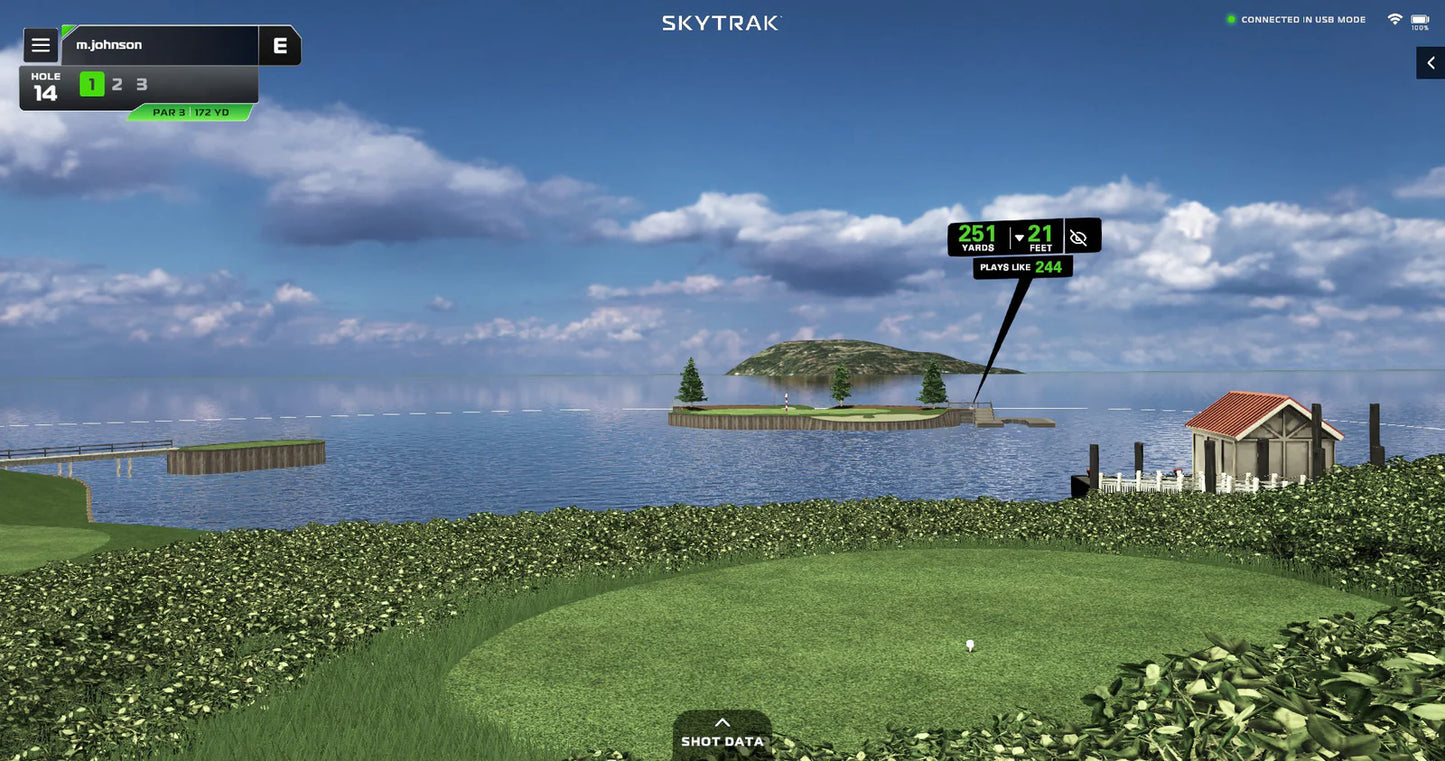 SkyTrak+ Commercial Grade Impact Screen Golf Simulator Package