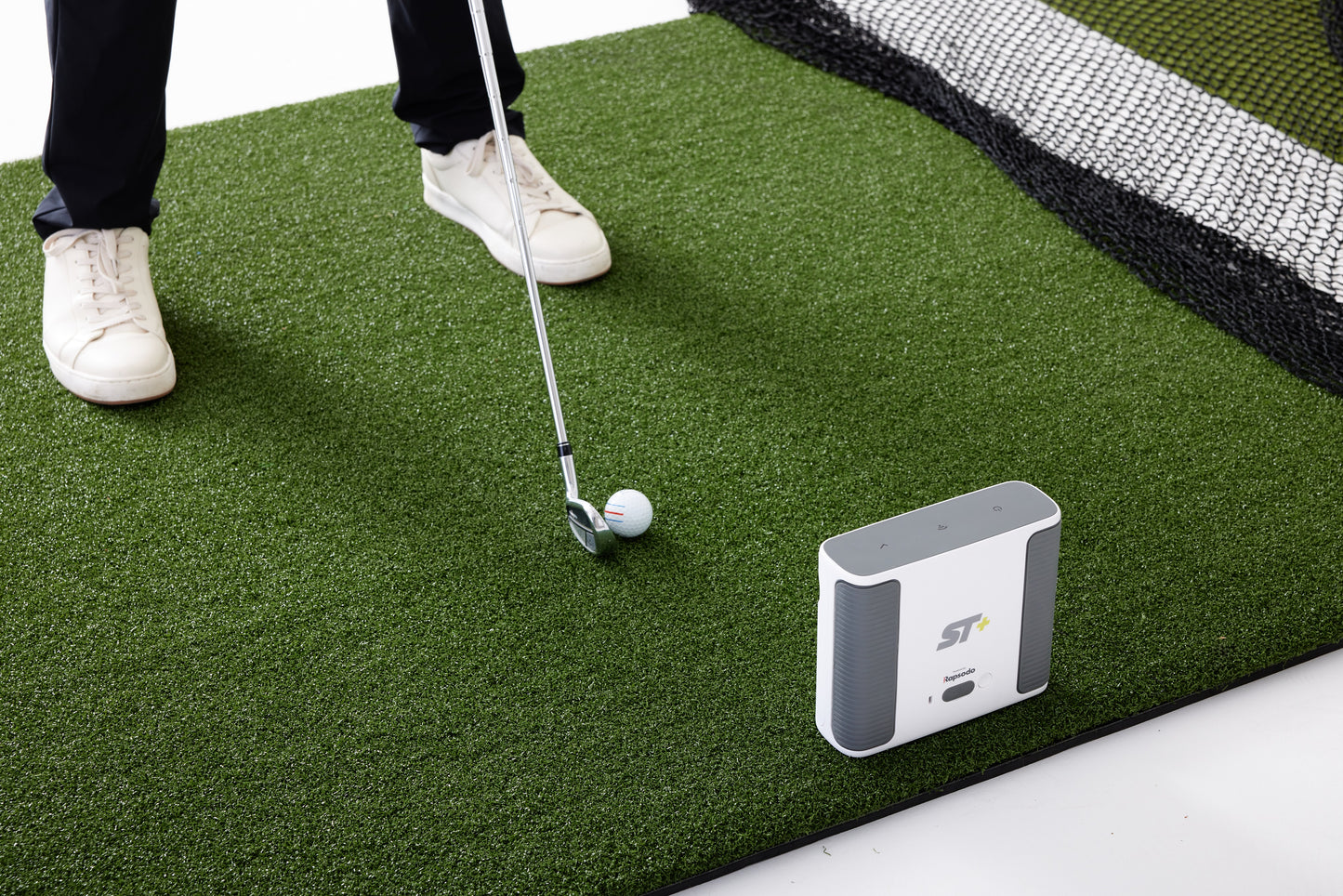 SkyTrak+ Golf Simulation Bundle with Launch Monitor, Shield, Club Data & 31 World-Class Courses