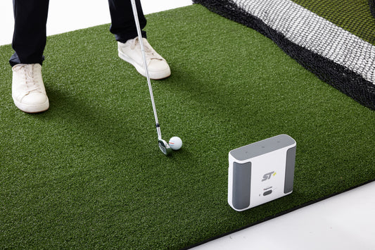 SkyTrak+ Golf Simulation Bundle with Launch Monitor, Shield, Club Data & 31 World-Class Courses