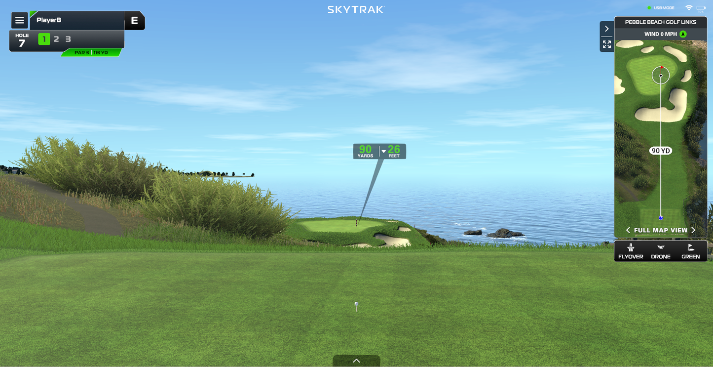 SkyTrak Course Play Golf Simulator Play Package With Access to 31 World-Class Golf Courses