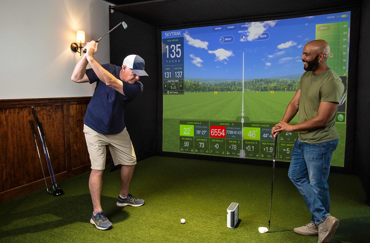 SkyTrak+ Home Golf Simulator Package: Transform Your Game with Real-Time Analysis - 24/7 Golf