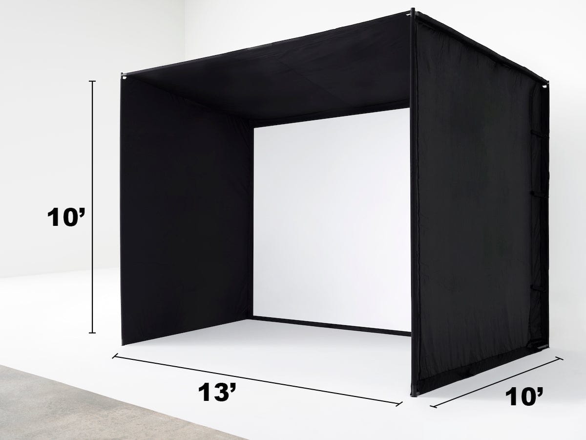 Measurements for Studio 13' Deep enclosure SkyTrak golf simulator accessories